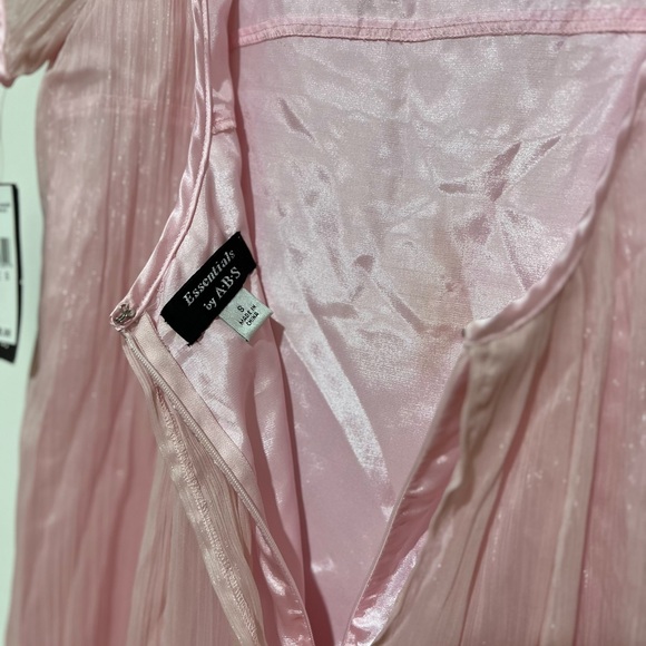 NWT S Essentials by ABS Shimmering Pink Mini Dress Open Back - Picture 7 of 7